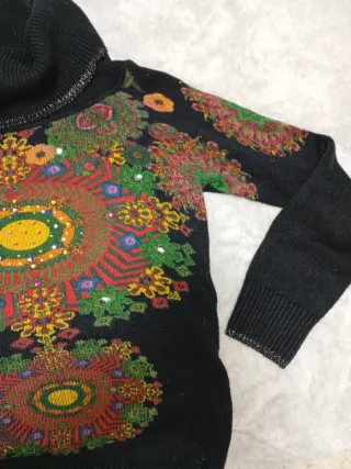 Jersey Desigual Joya Negro Multicolor