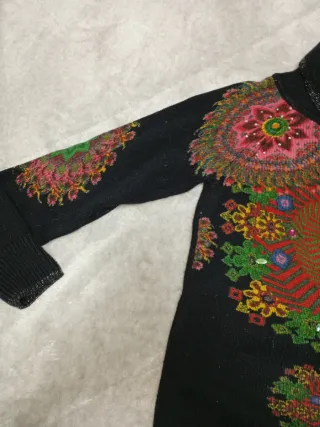 Jersey Desigual Joya Negro Multicolor