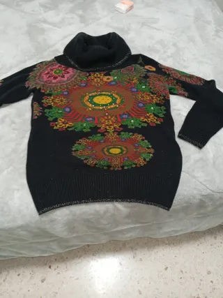 Jersey Desigual Joya Negro Multicolor