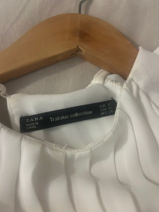 Camicia Bianca Pieghe Zara