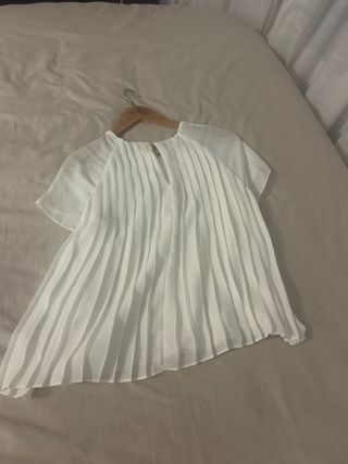 Camicia Bianca Pieghe Zara