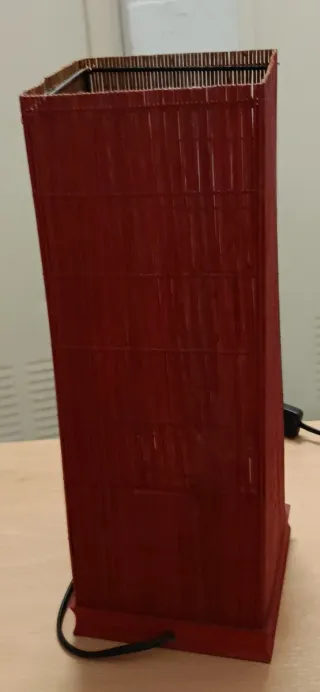 Lámpara Oriental Roja Bambú