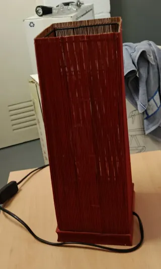 Lámpara Oriental Roja Bambú