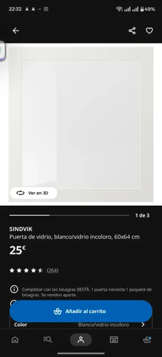 Puerta Vidrio BESTÅ SINDVIK