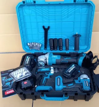 Kit 4in1 Trapano Avvitatore Smerigliatrice