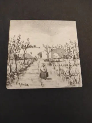 Due litografie miniatura firmate sono due