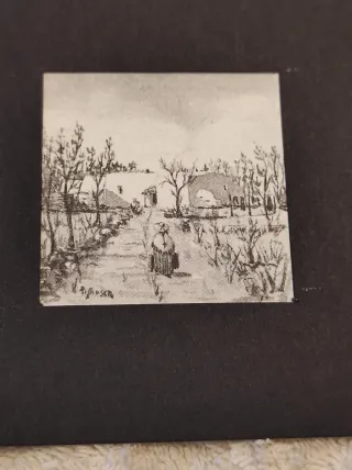 Due litografie miniatura firmate sono due