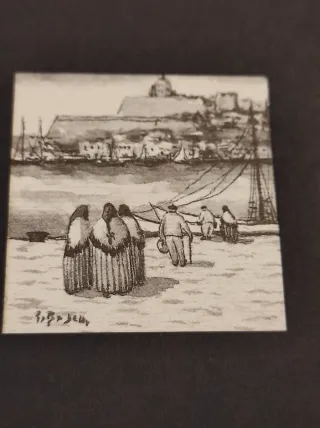 Due litografie miniatura firmate sono due