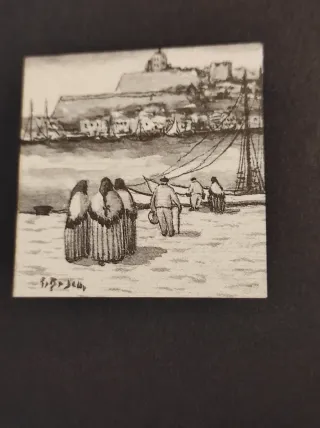 Due litografie miniatura firmate sono due