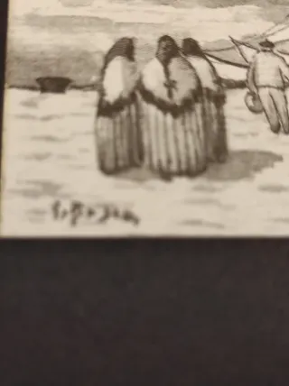 Due litografie miniatura firmate sono due