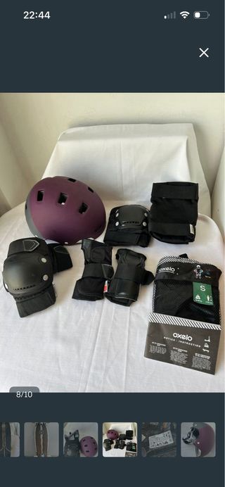 Surfskate Oxelo Cruiser con protecciones para niña