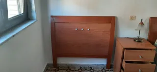 Mueble de salón madera y cristal