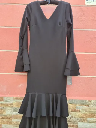 Vestido de flamenca negro a estrenar. Etiqueta