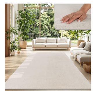Alfombra salón y 2 dormitorio beige/blanco -