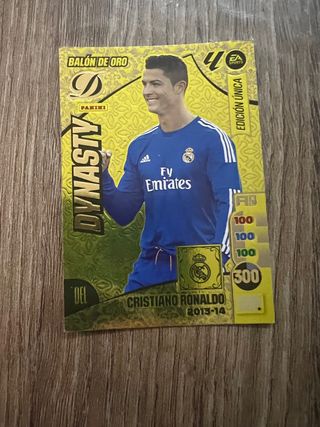 Cromo Cristiano Ronaldo Balón de Oro Panini