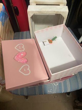 3 Cajas Decorativas Madera y Tela