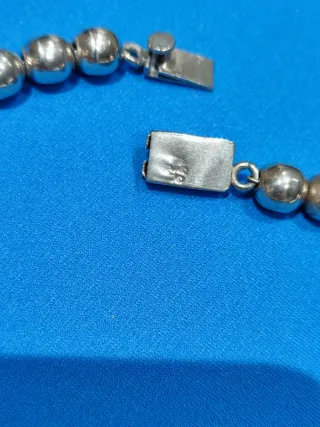 Collar Cuentas Plata Vintage