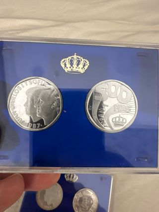 Lote monedas 500 ptas 25 Aniversario Boda Reyes