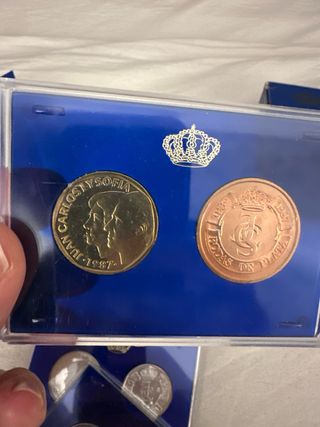 Lote monedas 500 ptas 25 Aniversario Boda Reyes