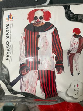Disfraz Payaso Terrorífico Talla S