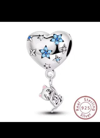 Lote de 2 Charms de plata para pulsera Pandora