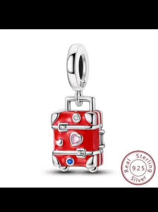 Lote de 2 Charms de plata para pulsera Pandora