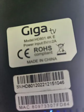 Giga tv HD801 4K