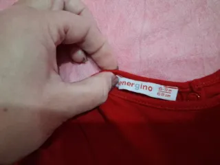 Vestito neonata tulle rosso con pois oro