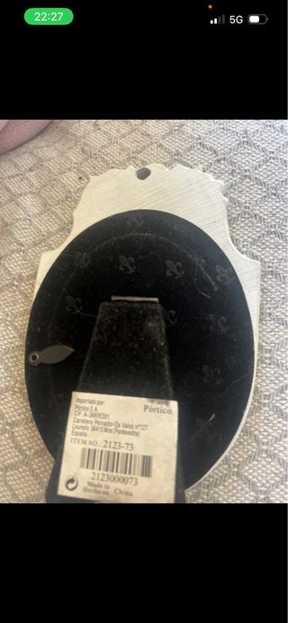 Marco de fotos ovalado decorativo