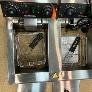 Freidora Eléctrica VEVOR Doble Tanque 12L OFERTA