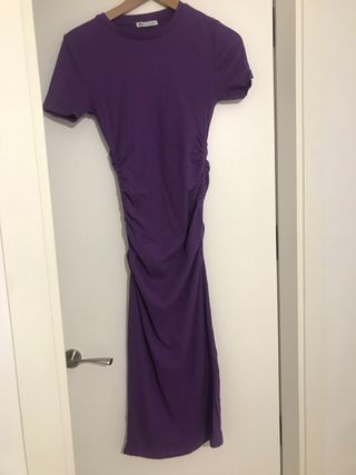 Vestido de punto Zara morado talla m