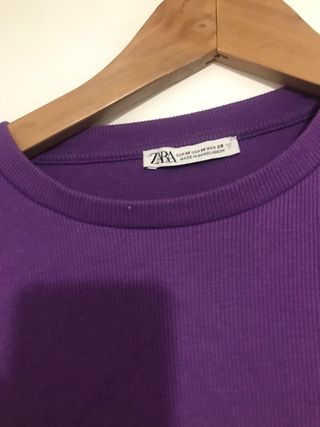 Vestido de punto Zara morado talla m