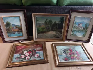 Cuadros al óleo: Paisajes y Flores