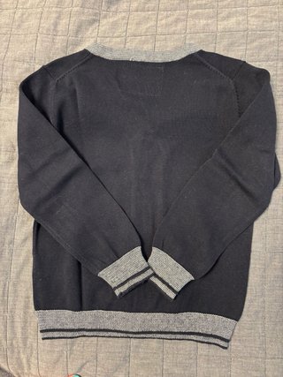Cardigan bimbo Zara blu con toppe 4-5anni
