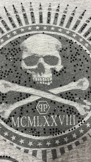 Camiseta Philipp Plein Mujer Gris