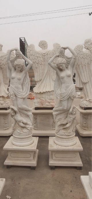 Pareja Esculturas Griegas Mármol