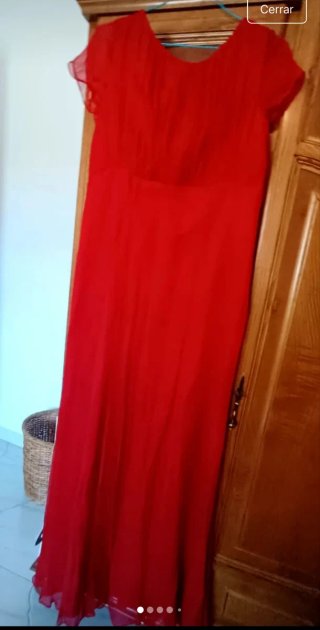Vestido Purificación García Seda Rojo Talla 44
