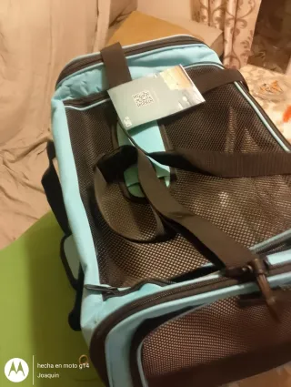 Transportín para mascotas azul o rosa