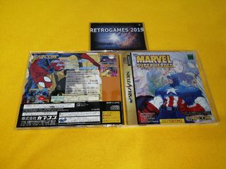 Marvel Super Heroes SEGA SATURN SPINE CARD + REG C