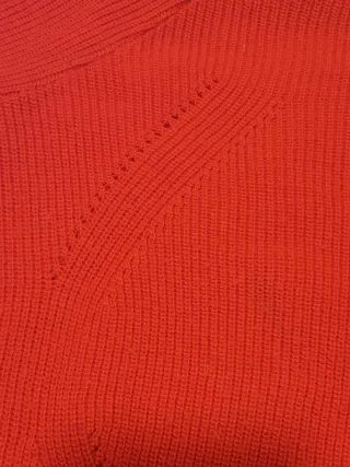 Jersey rojo mujer escote cuadrado