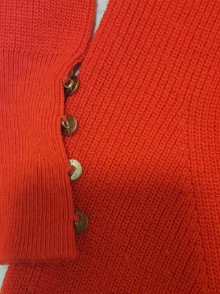 Jersey rojo mujer escote cuadrado