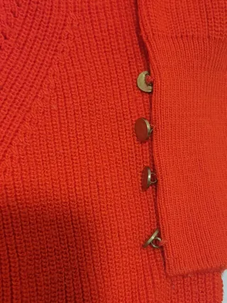 Jersey rojo mujer escote cuadrado