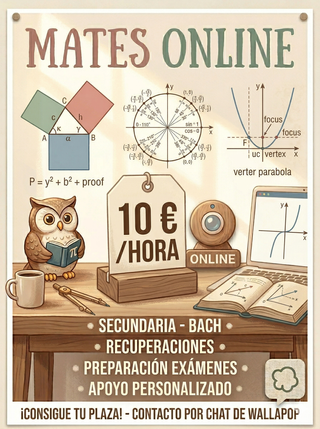 Clases particulares de Matemáticas 100% ONLINE
