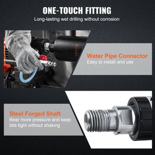 Máquina de Perforación de Núcleo de Diamante Rig de Perforación de Concreto con Ruedas 3200W 750RPM