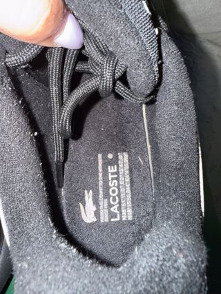 Zapatillas Lacoste Negras y Plateadas