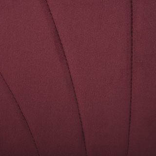 Set di 2 sedie da pranzo, sedie da cucina moderne con schienale a conchiglia e gambe in metallo, sedia in velluto imbottita per cucina, camera da letto, ufficio e soggiorno, rosso scuro