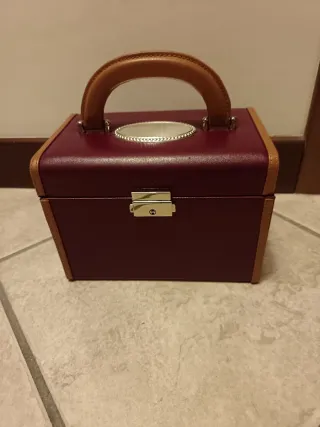 Portagioie in similpelle bordeaux