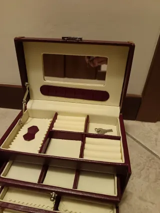 Portagioie in similpelle bordeaux