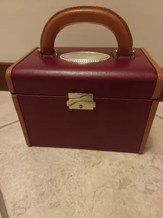 Portagioie in similpelle bordeaux