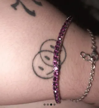 Pulsera Swarovski Rosa y Plateada